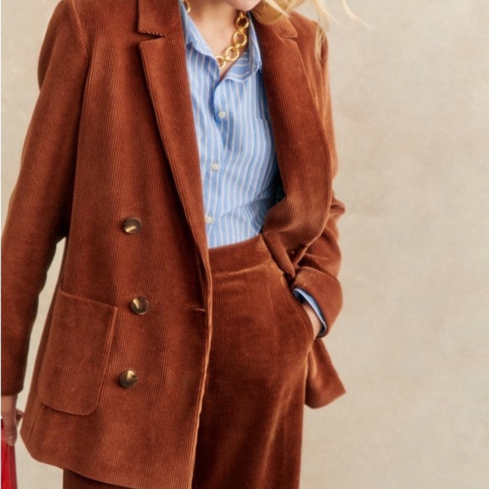 Sézane Michele Jacket Coffee size 6/ FR 38 NEW